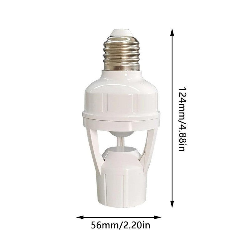 Smart Led Bulb Switch 360 Degrees PIR Motion Sensor E27 Lamp Base Bulb Holder Socket Adapter Converter AC 85-265V