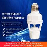 Smart Led Bulb Switch 360 Degrees PIR Motion Sensor E27 Lamp Base Bulb Holder Socket Adapter Converter AC 85-265V